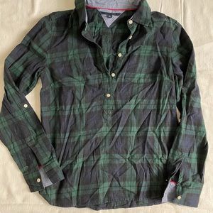 Tommy hilfilger plaid green top
